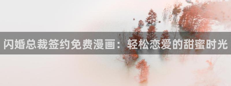 韩国免费漫画屋：闪婚总裁签约免费漫画：轻松恋爱的甜蜜时光